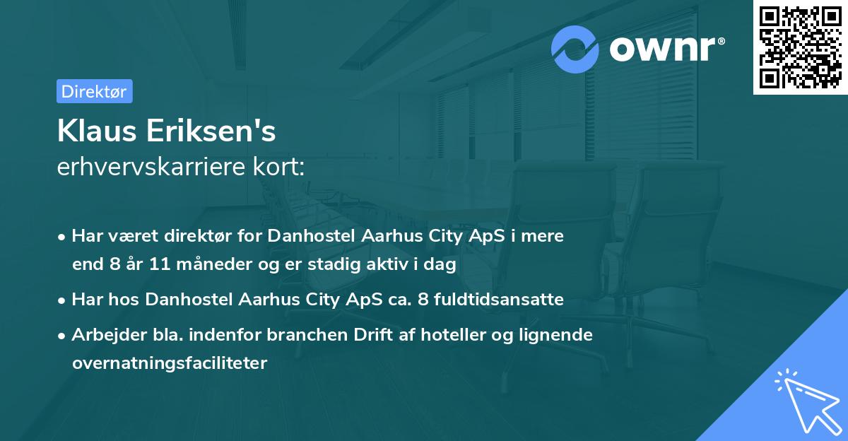 Klaus Eriksen's erhvervskarriere kort