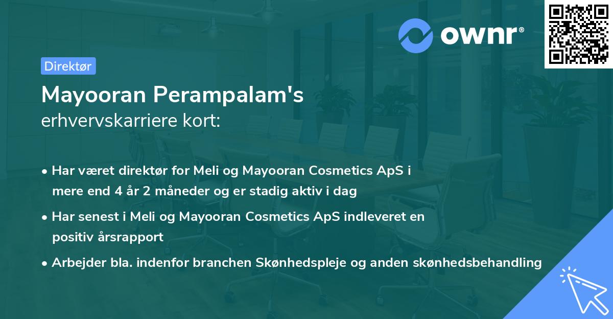 Mayooran Perampalam's erhvervskarriere kort