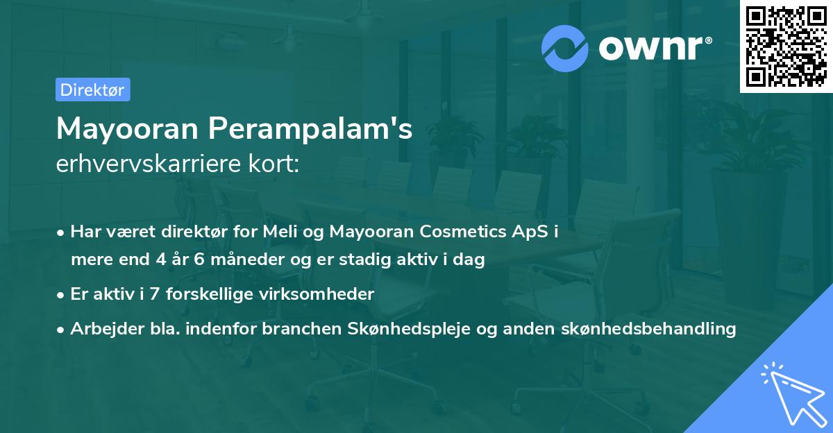 Mayooran Perampalam's erhvervskarriere kort