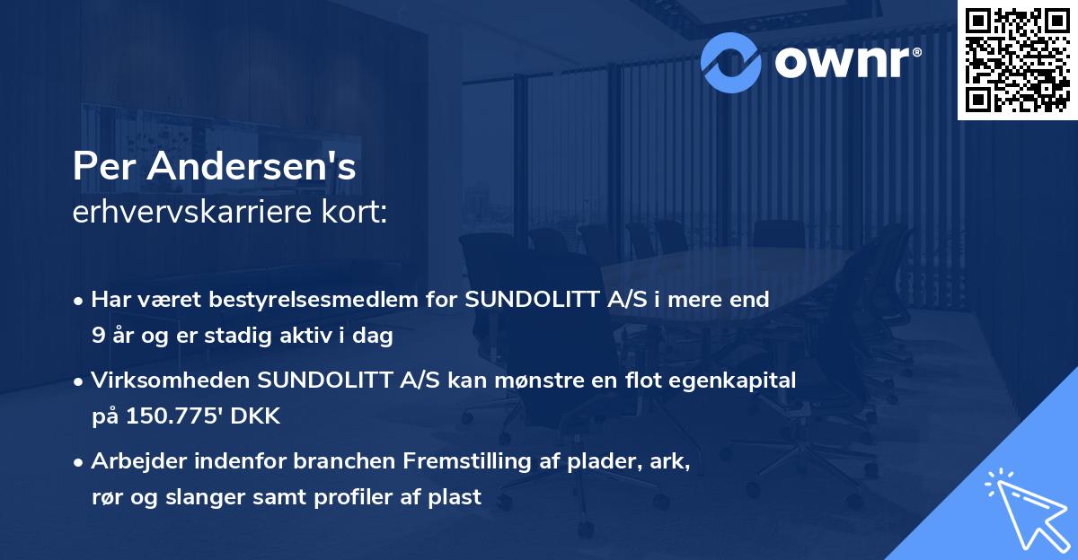 Per Andersen's erhvervskarriere kort