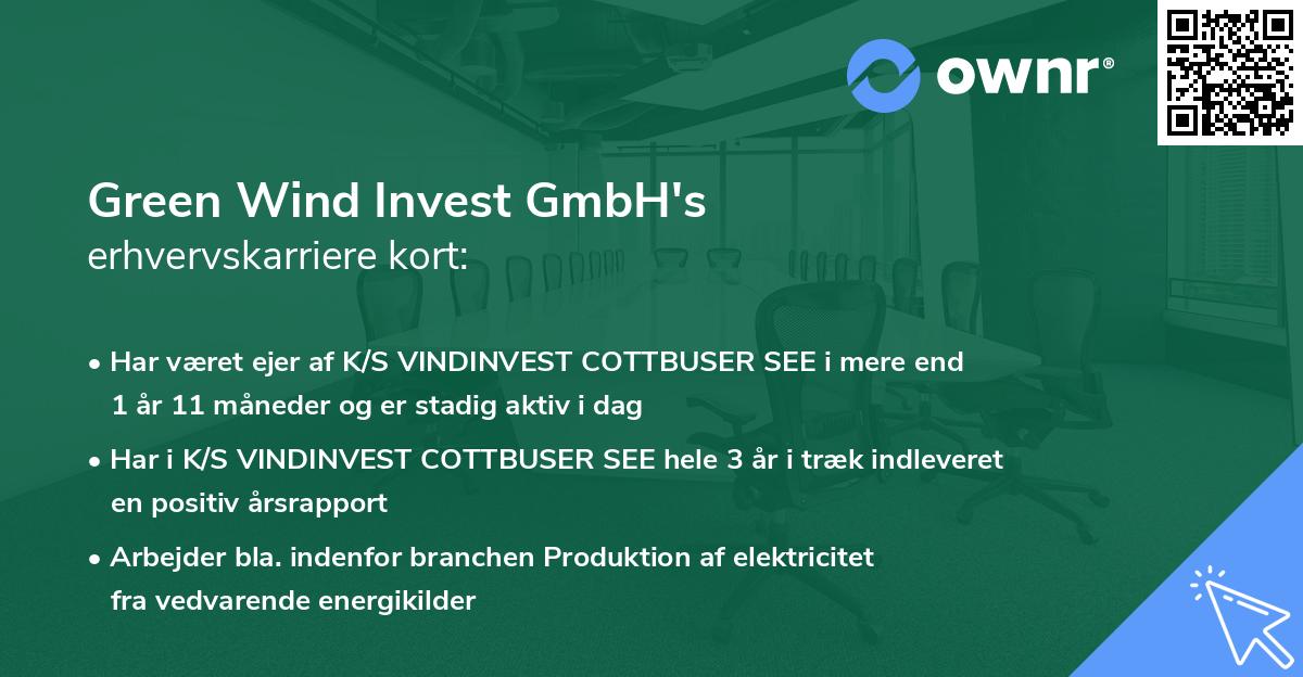 Green Wind Invest GmbH's erhvervskarriere kort