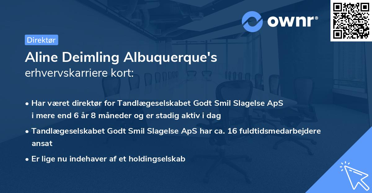 Aline Deimling Albuquerque's erhvervskarriere kort