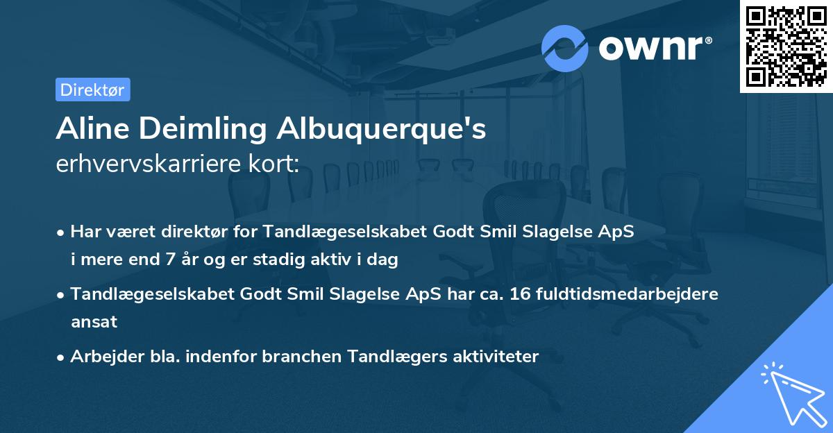 Aline Deimling Albuquerque's erhvervskarriere kort