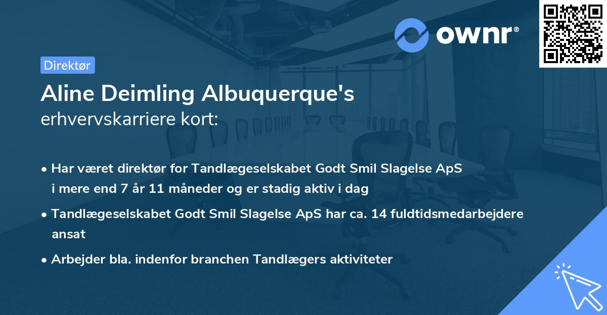 Aline Deimling Albuquerque's erhvervskarriere kort