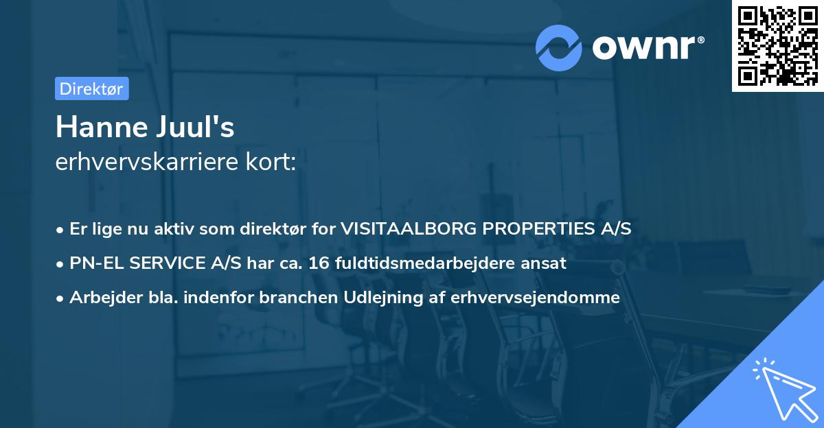 Hanne Juul's erhvervskarriere kort