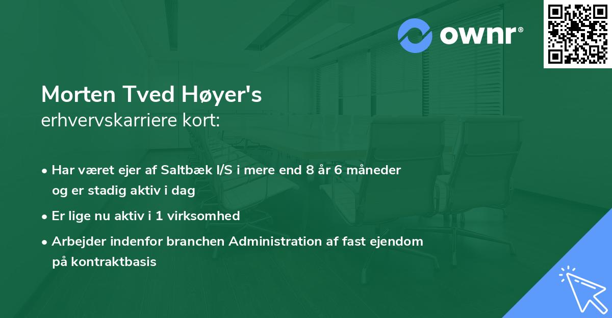 Morten Tved Høyer's erhvervskarriere kort