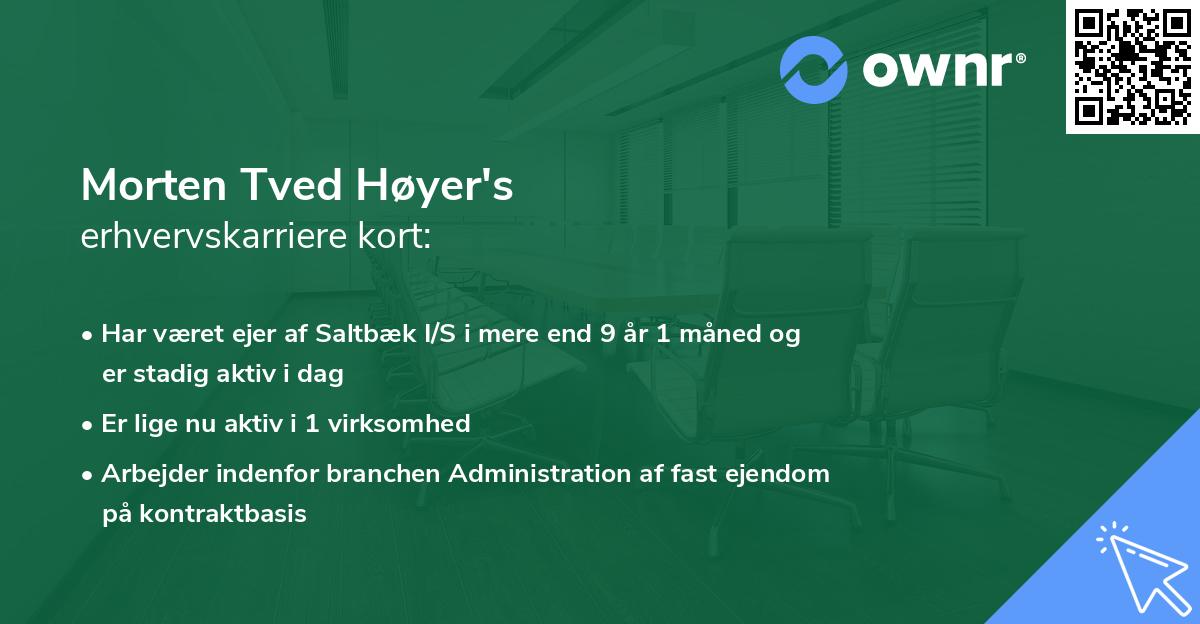 Morten Tved Høyer's erhvervskarriere kort
