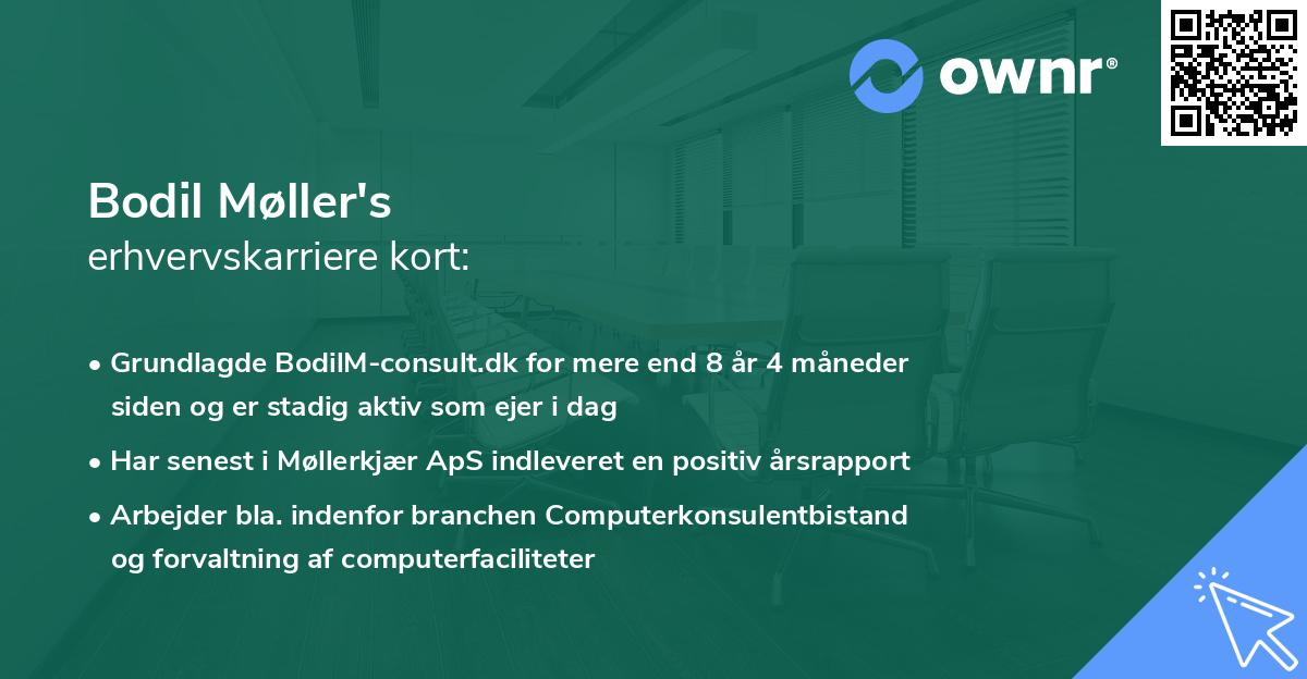 Bodil Møller's erhvervskarriere kort