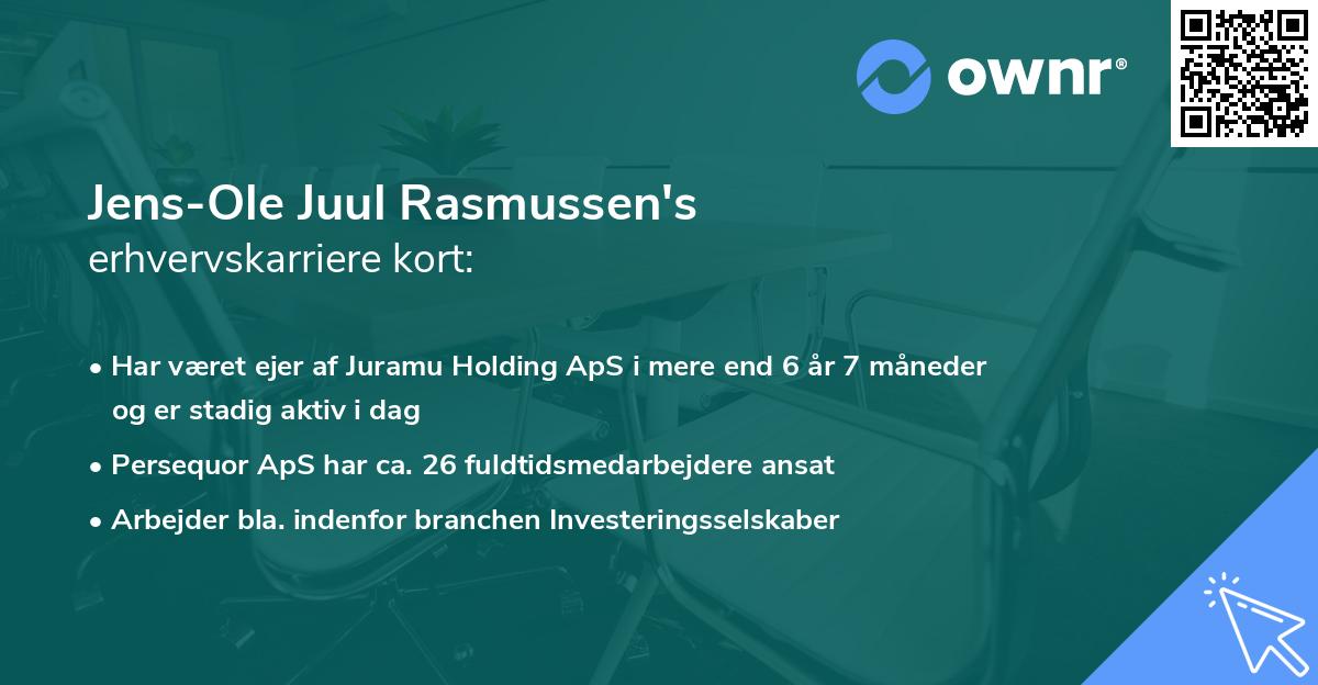 Jens-Ole Juul Rasmussen's erhvervskarriere kort
