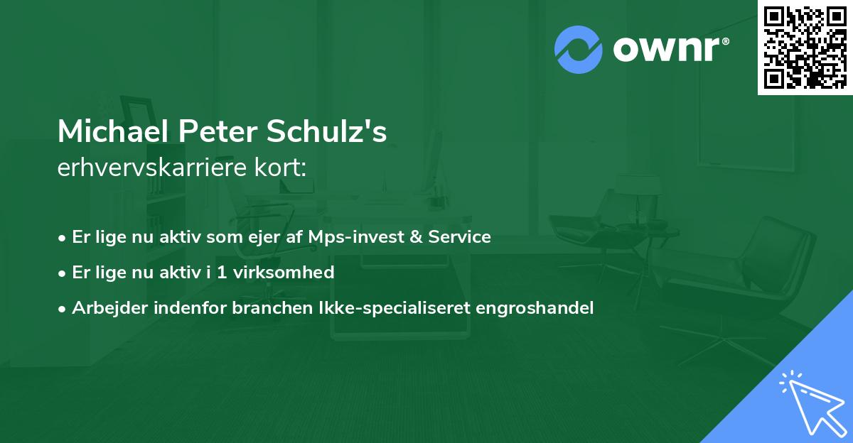 Michael Peter Schulz's erhvervskarriere kort