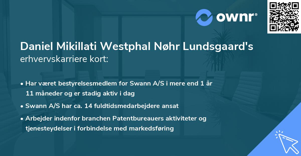 Daniel Mikillati Westphal Nøhr Lundsgaard's erhvervskarriere kort