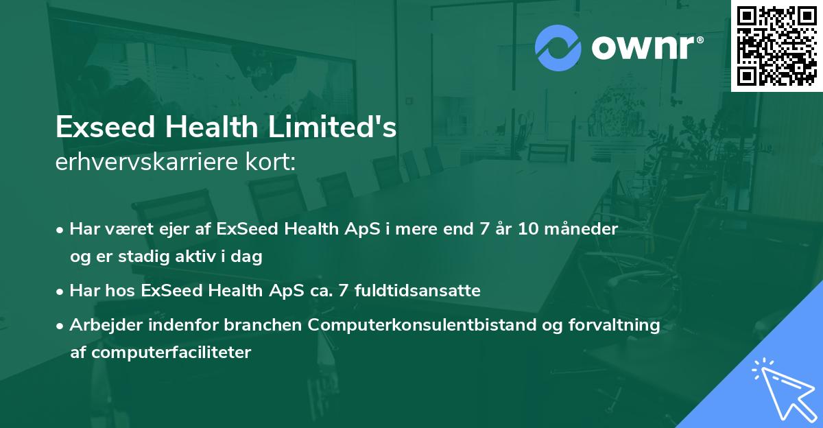 Exseed Health Limited's erhvervskarriere kort
