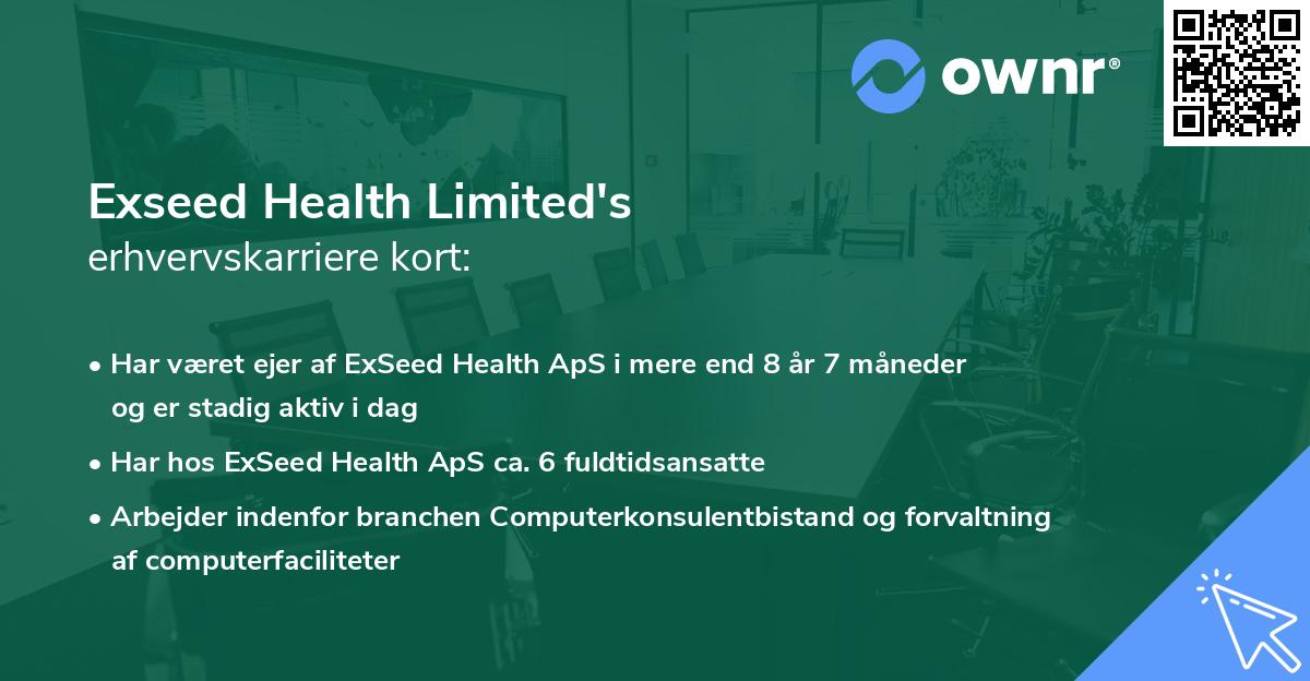 Exseed Health Limited's erhvervskarriere kort