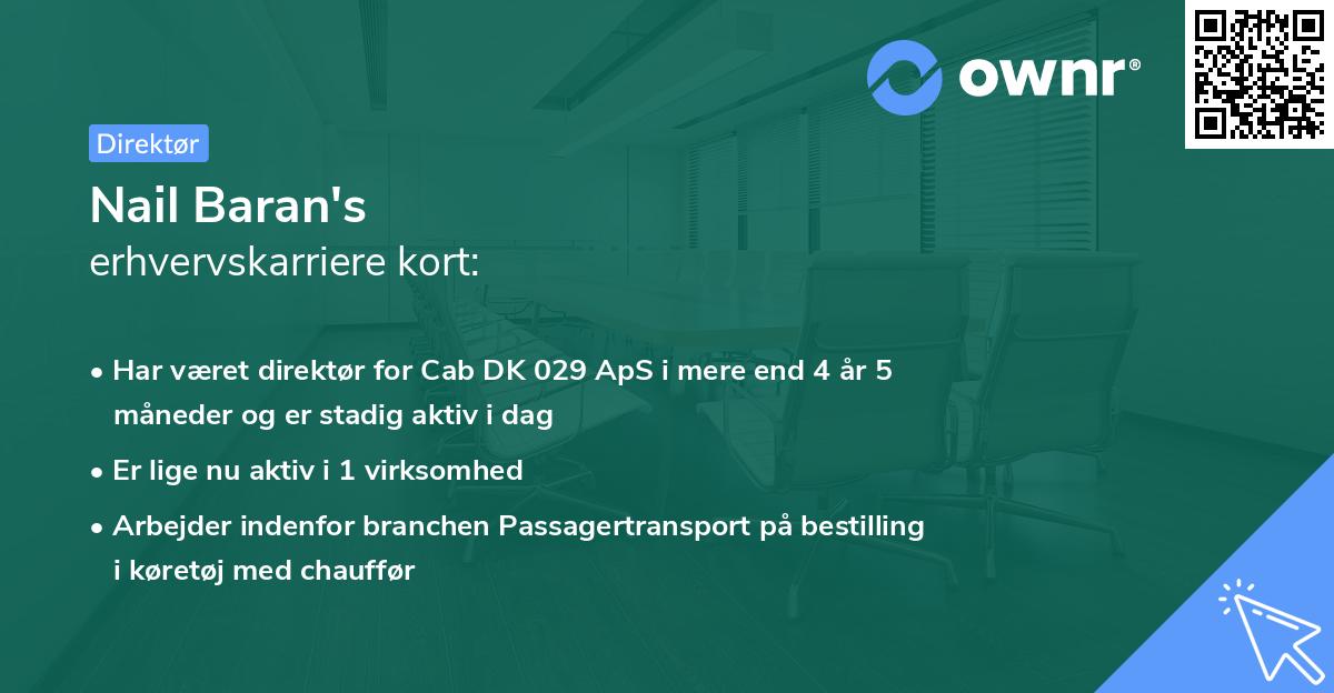 Nail Baran's erhvervskarriere kort