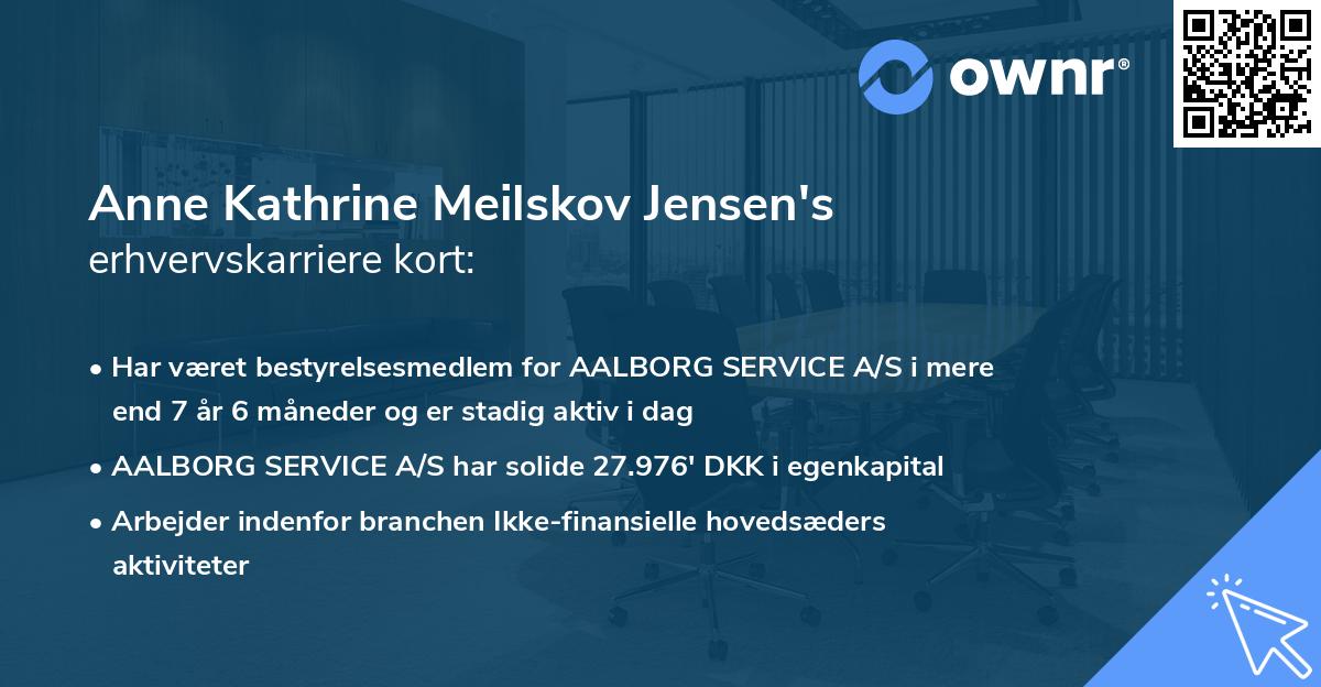 Anne Kathrine Meilskov Jensen's erhvervskarriere kort