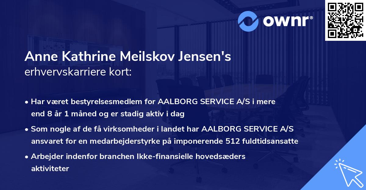 Anne Kathrine Meilskov Jensen's erhvervskarriere kort