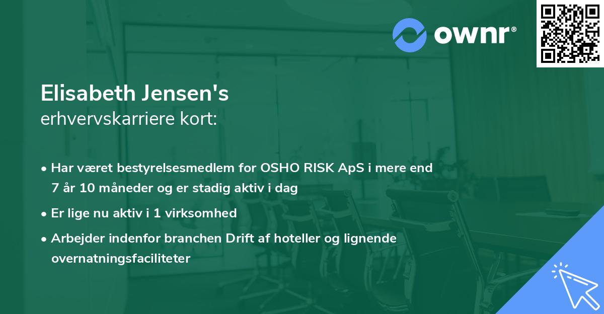 Elisabeth Jensen's erhvervskarriere kort