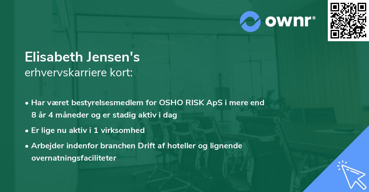 Elisabeth Jensen's erhvervskarriere kort