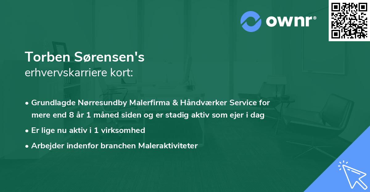 Torben Sørensen's erhvervskarriere kort