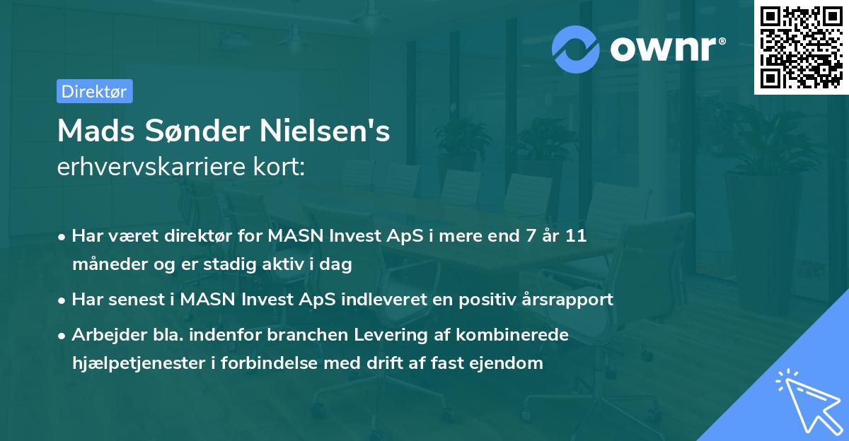 Mads Sønder Nielsen's erhvervskarriere kort