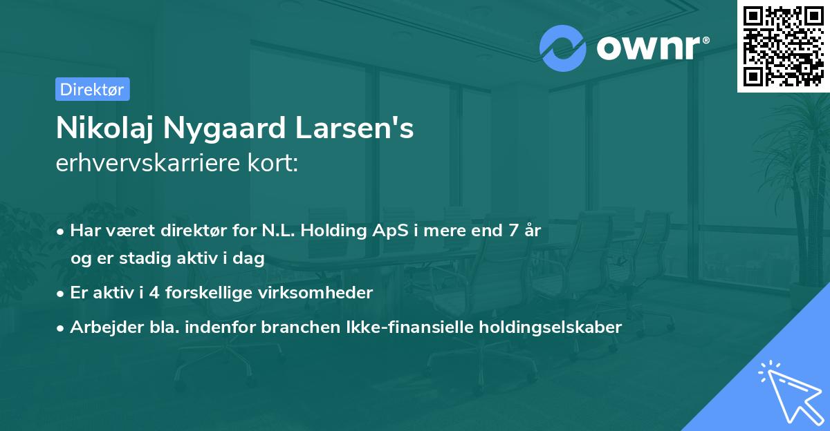Nikolaj Nygaard Larsen's erhvervskarriere kort