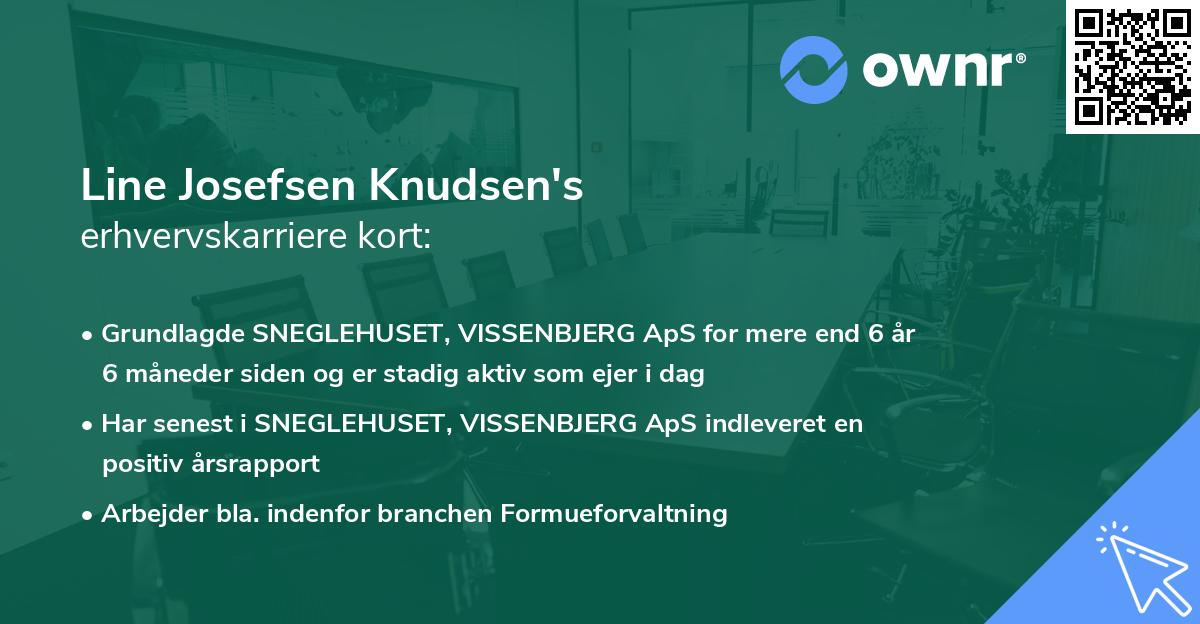 Line Josefsen Knudsen's erhvervskarriere kort