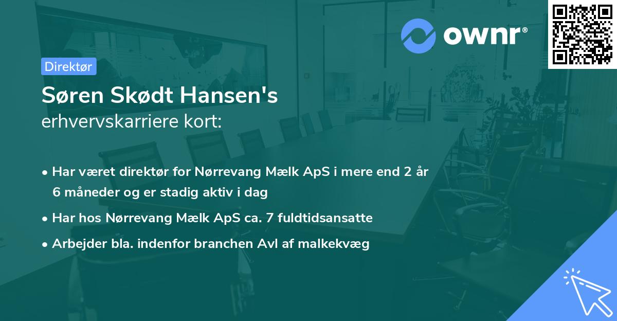 Søren Skødt Hansen's erhvervskarriere kort