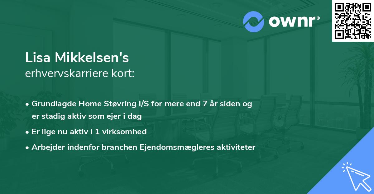 Lisa Mikkelsen's erhvervskarriere kort