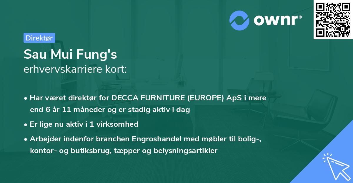 Sau Mui Fung's erhvervskarriere kort