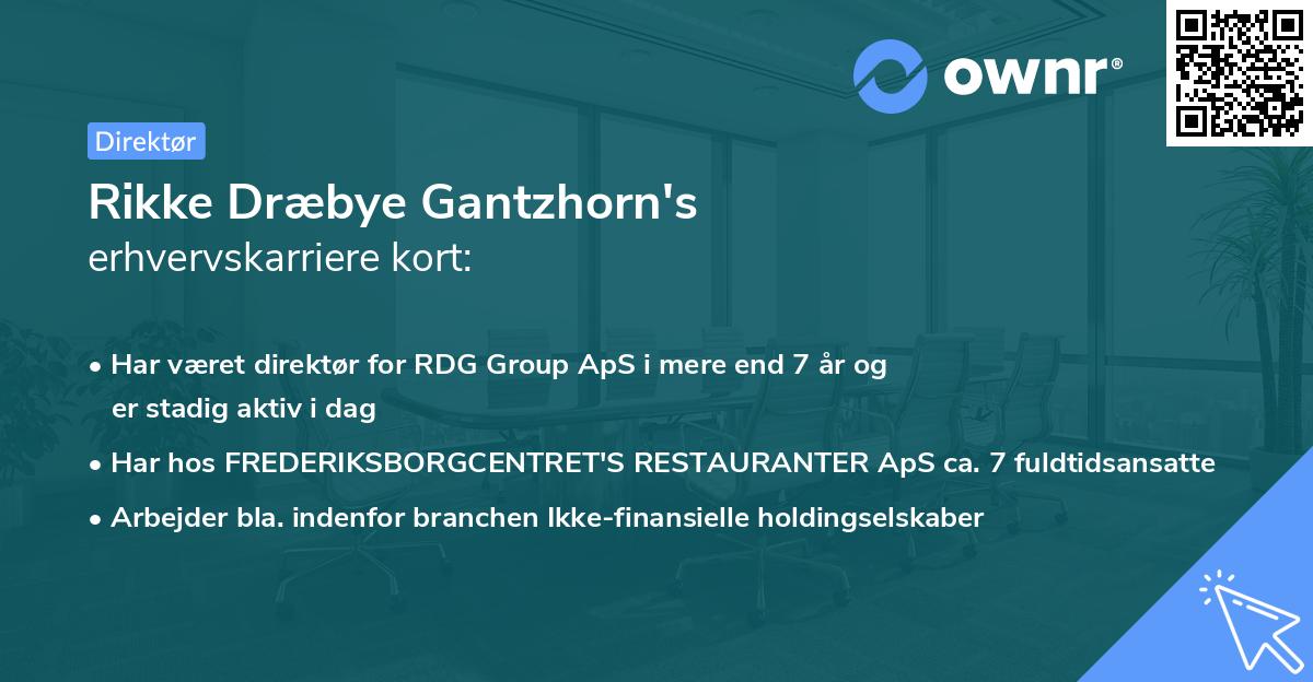 Rikke Dræbye Gantzhorn's erhvervskarriere kort