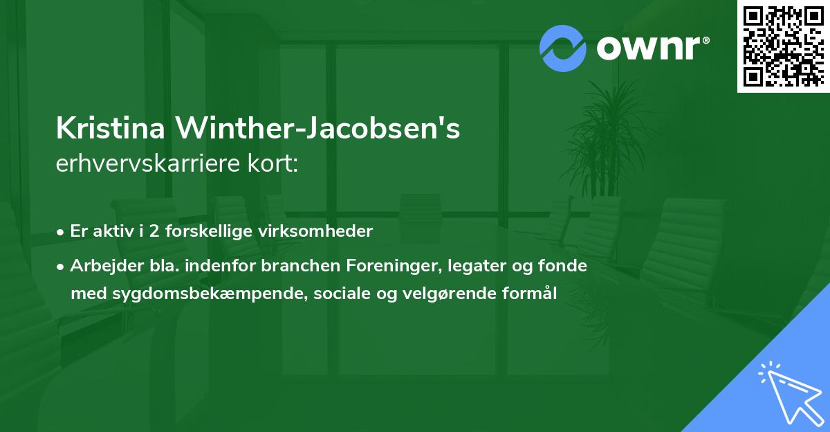 Kristina Winther-Jacobsen's erhvervskarriere kort