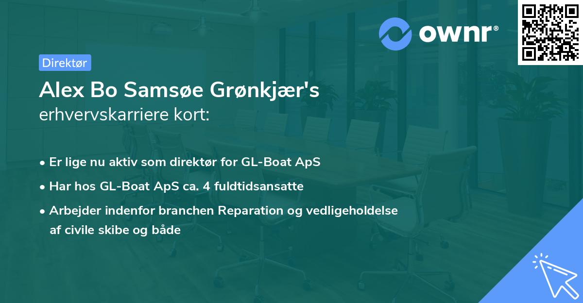 Alex Bo Samsøe Grønkjær's erhvervskarriere kort