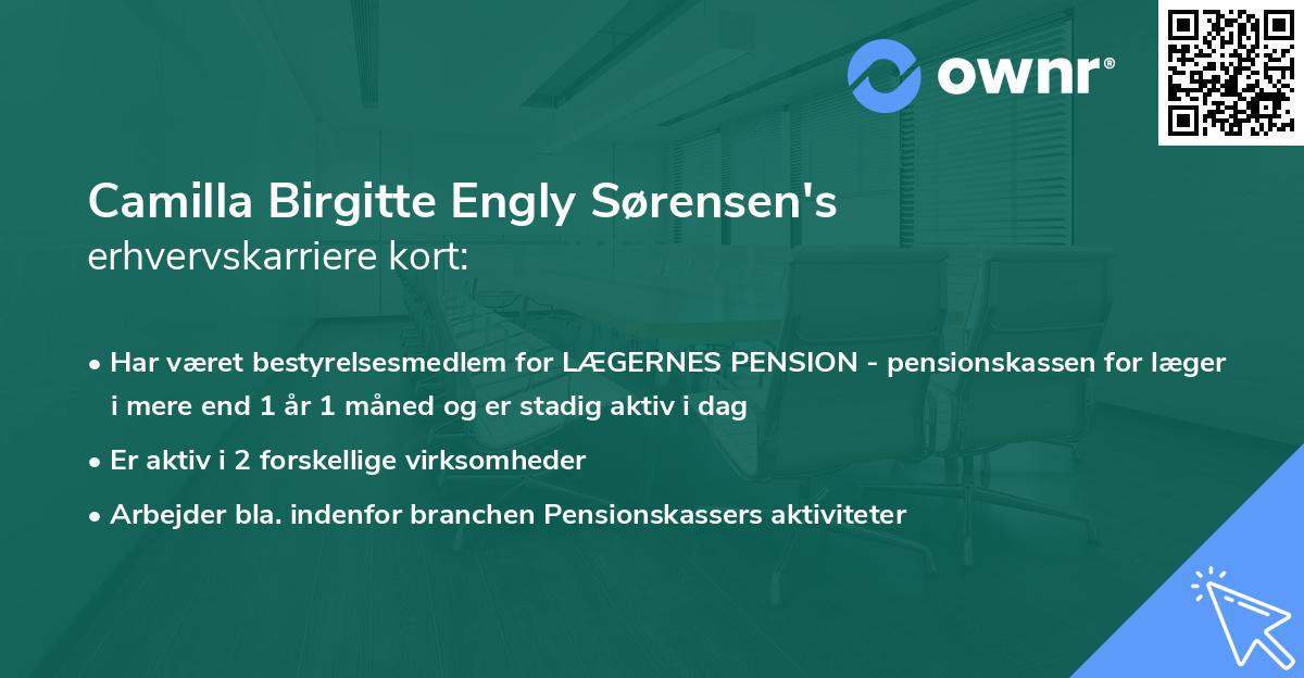 Camilla Birgitte Engly Sørensen's erhvervskarriere kort