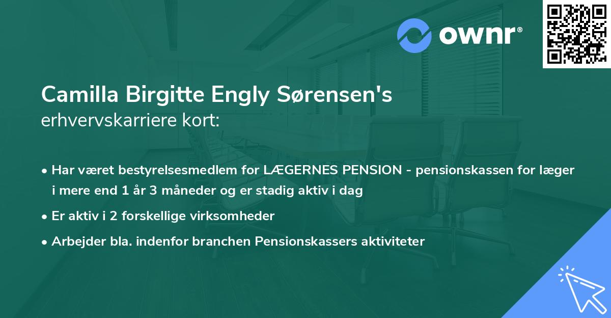 Camilla Birgitte Engly Sørensen's erhvervskarriere kort