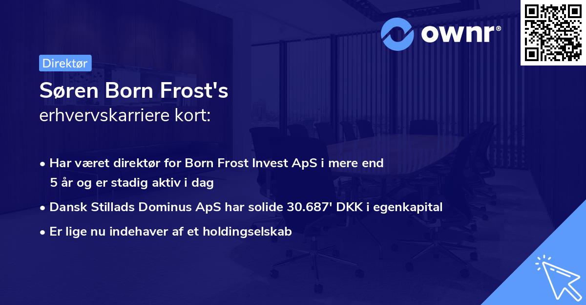 Søren Born Frost's erhvervskarriere kort