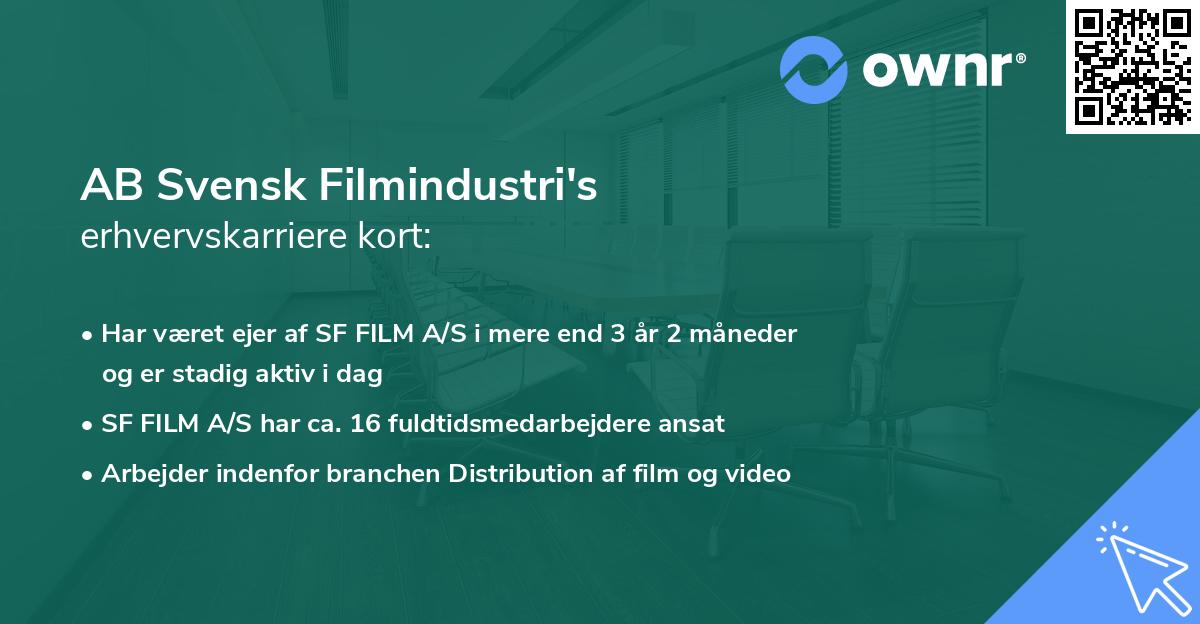 AB Svensk Filmindustri's erhvervskarriere kort