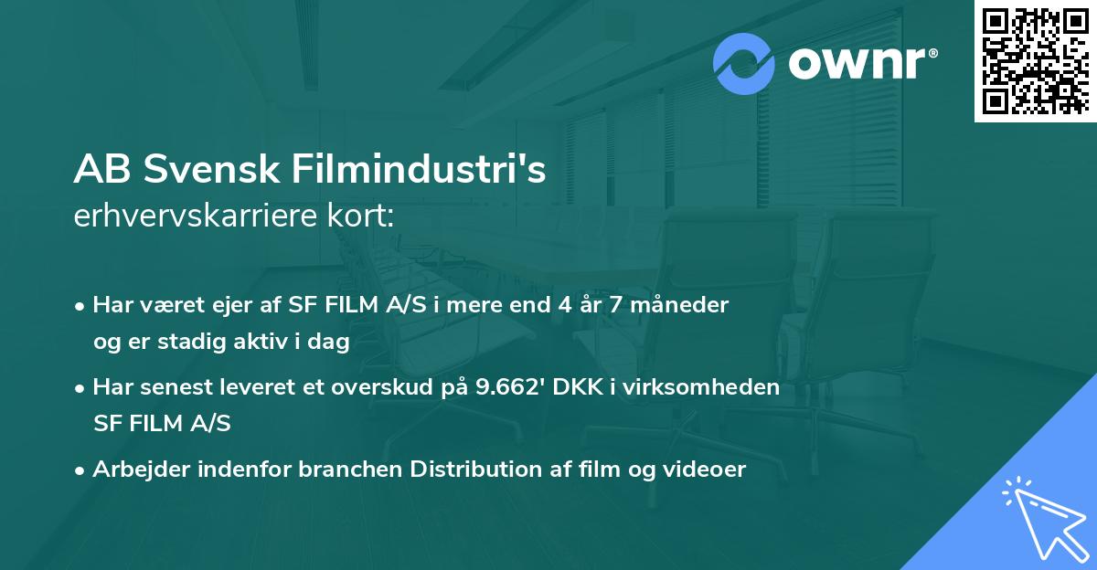 AB Svensk Filmindustri's erhvervskarriere kort
