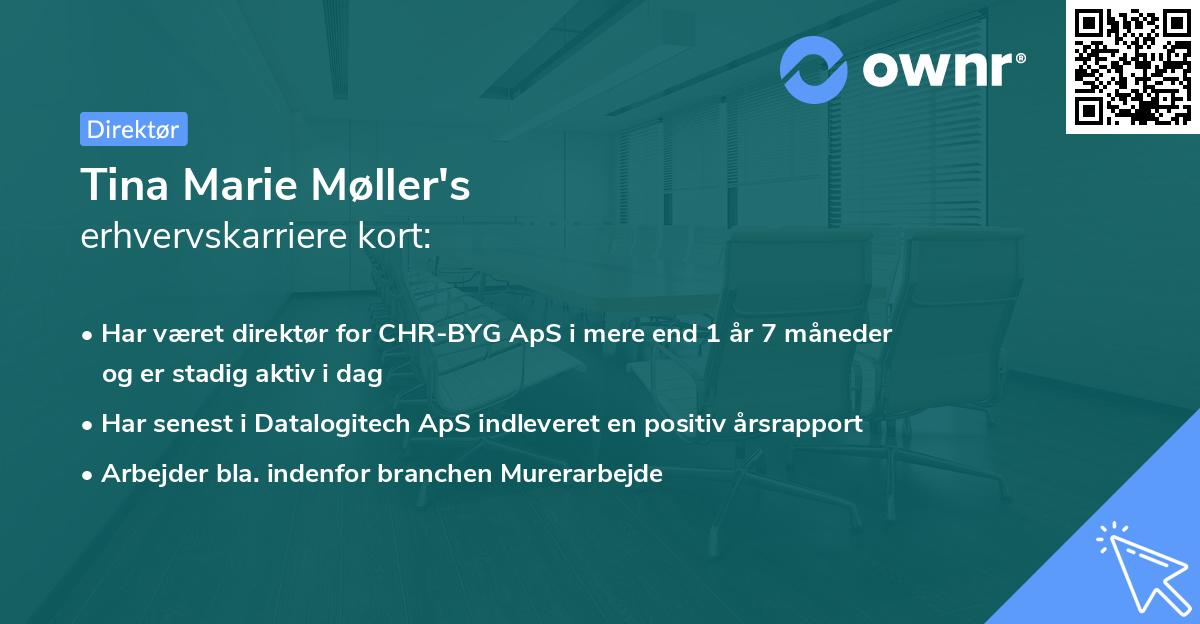 Tina Marie Møller's erhvervskarriere kort