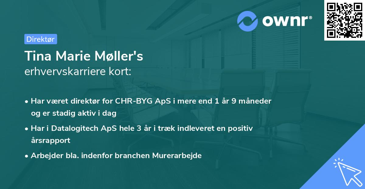 Tina Marie Møller's erhvervskarriere kort