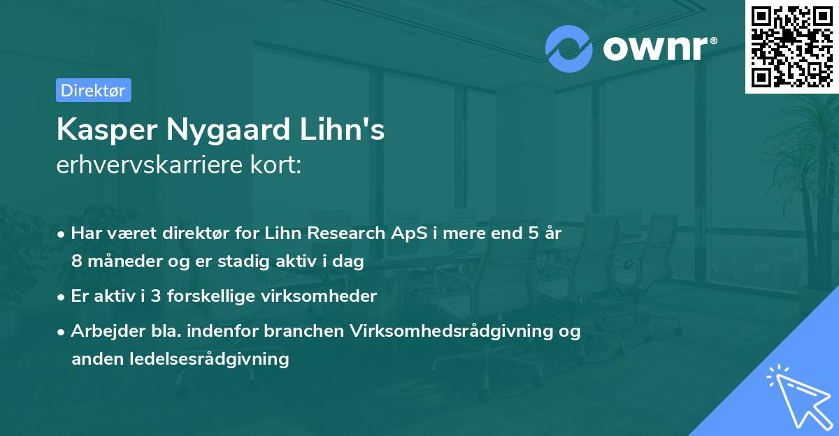 Kasper Nygaard Lihn's erhvervskarriere kort