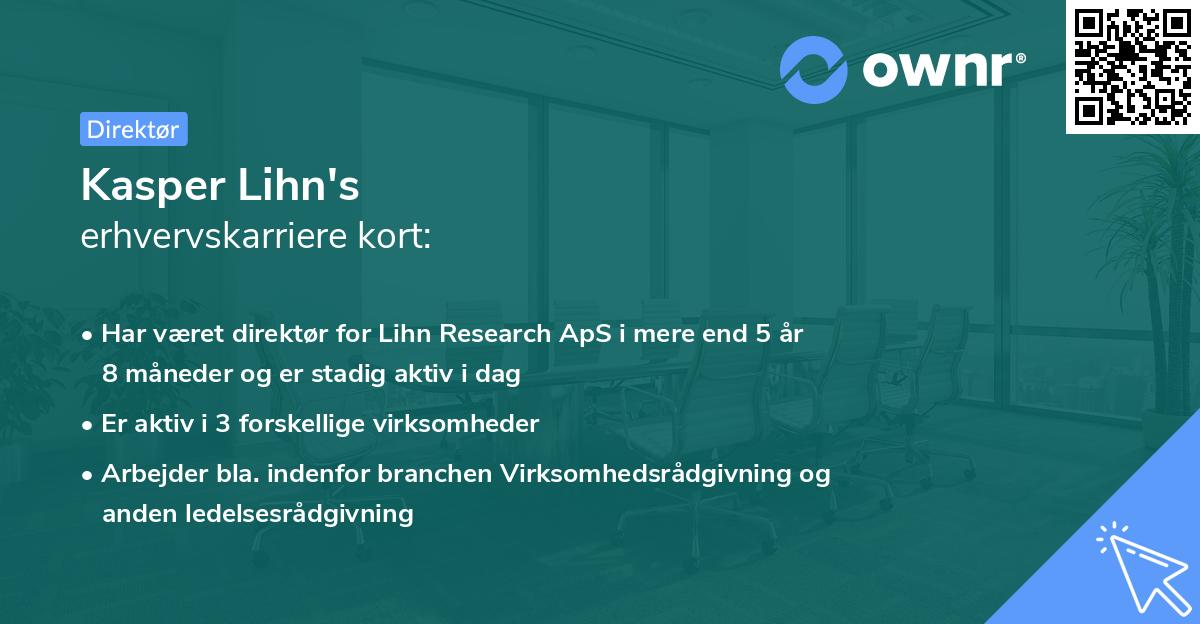 Kasper Lihn's erhvervskarriere kort