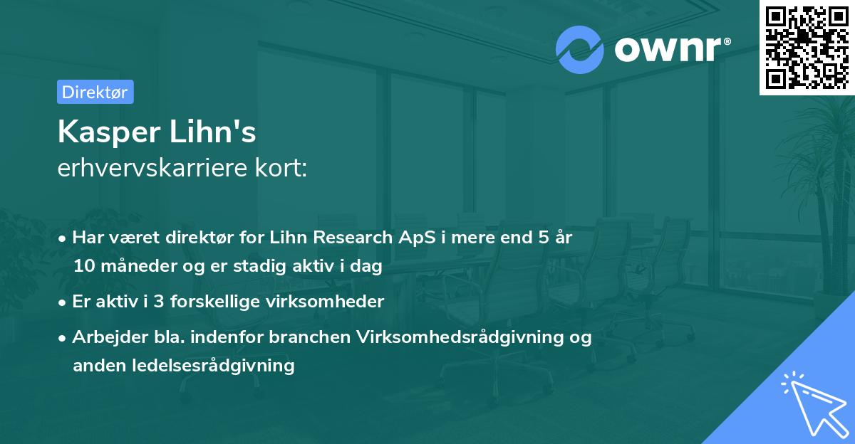 Kasper Lihn's erhvervskarriere kort