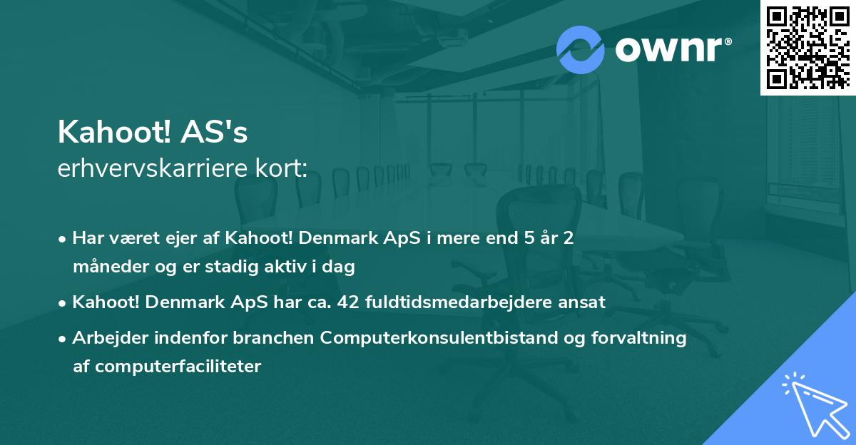 Kahoot! AS's erhvervskarriere kort