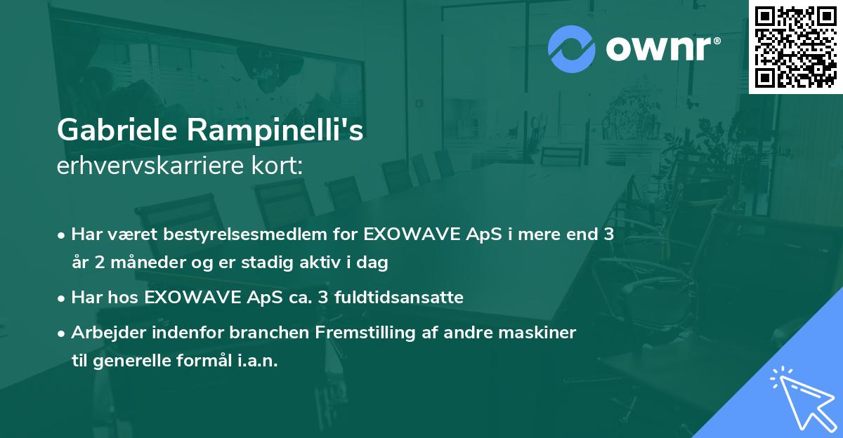 Gabriele Rampinelli's erhvervskarriere kort