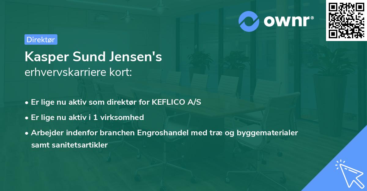 Kasper Sund Jensen's erhvervskarriere kort