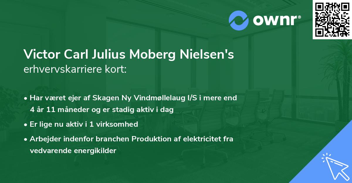 Victor Carl Julius Moberg Nielsen's erhvervskarriere kort