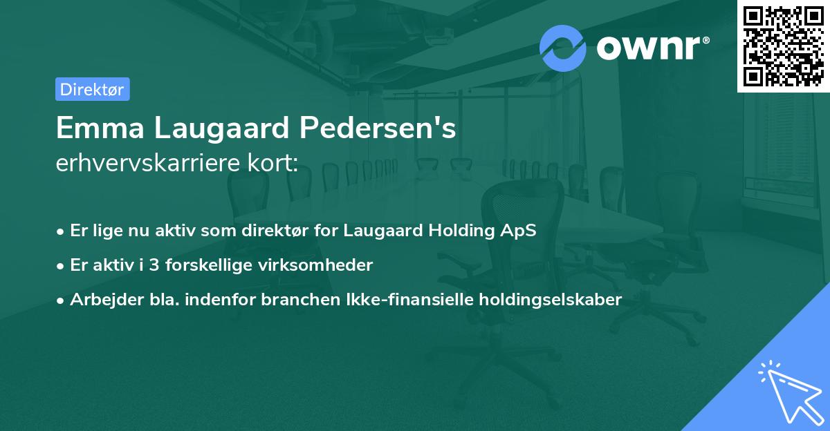 Emma Laugaard Pedersen's erhvervskarriere kort