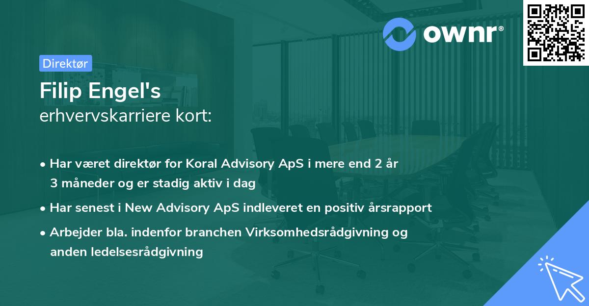 Filip Engel's erhvervskarriere kort