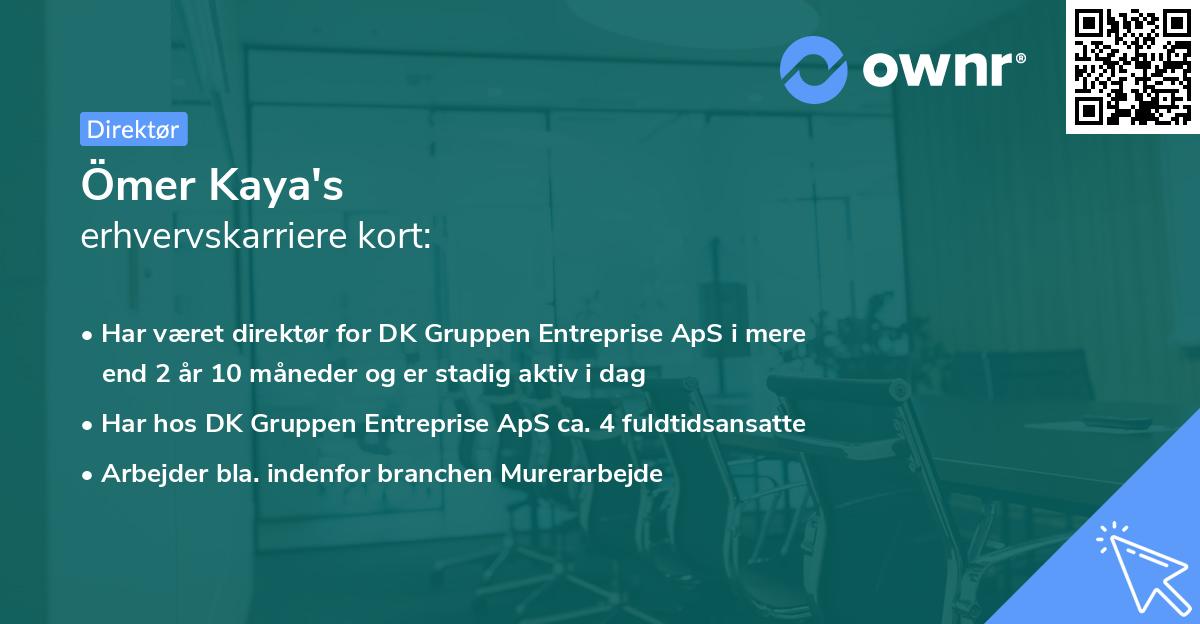 Ömer Kaya's erhvervskarriere kort