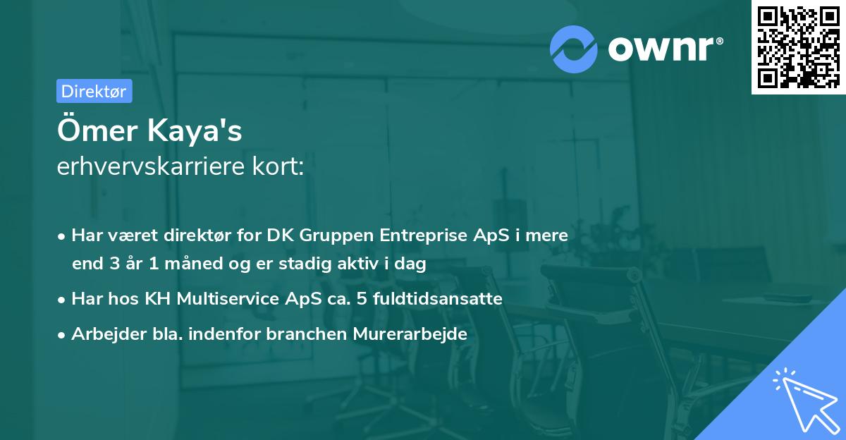 Ömer Kaya's erhvervskarriere kort